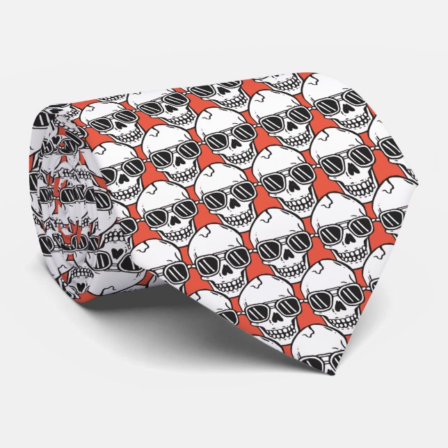 Cool Skull Tie (Rolled)
