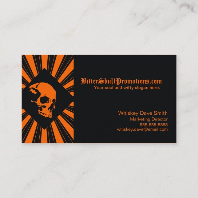 Cool SkullBurst Business Cards (Front)