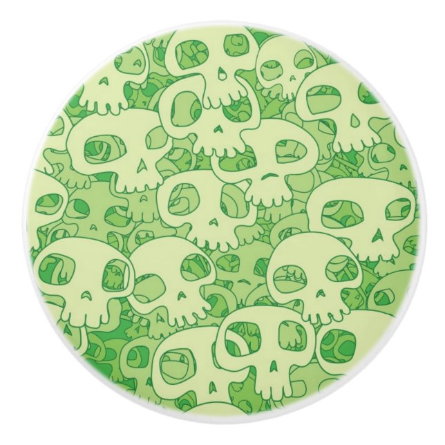 Cool skulls ceramic knob (Front)