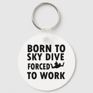 Cool Sky Diving Designs Keychain