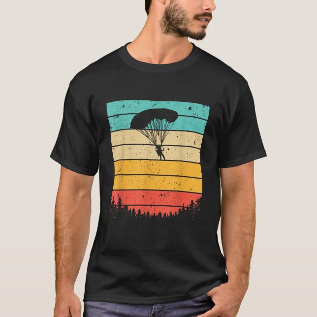Cool Skydiving Art Men Women Skydiver Parachute Sk T-Shirt (Front)