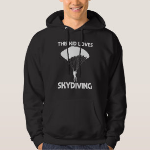 Cool Skydiving For Kids Boys Skydiver Parachute Hoodie