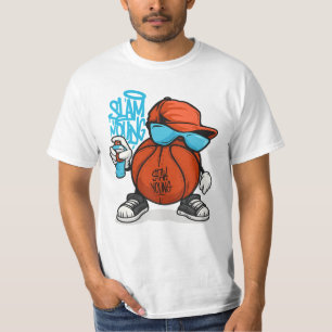 Cool Slam Dunk Basketball Graffiti Cartoon T-Shirt