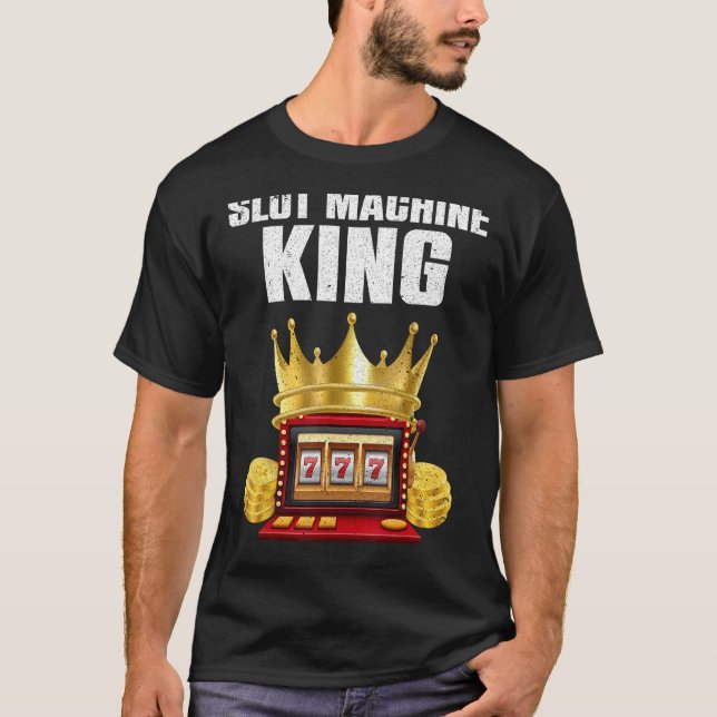 Cool Slot Machine Lovers Design For Men Boys Casin T-Shirt (Front)