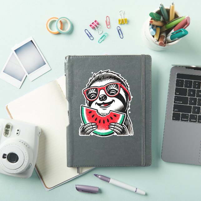 Cool Sloth Eating Watermelon (iPad Cover)