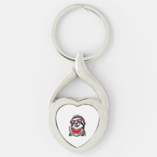 Cool Sloth Eating Watermelon Keychain