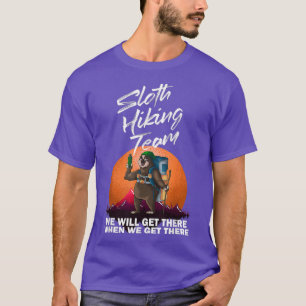 Cool Sloth Hiking Team Funny Lazy Backpacking T-Shirt