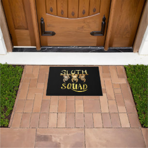 Cool Sloth Squad – Funny Lazy Animal Lover Design Doormat