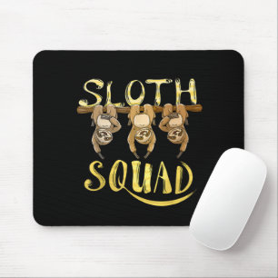 Cool Sloth Squad – Funny Lazy Animal Lover Design Mouse Pad