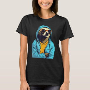 Cool Sloth With Sunglasses And Blue Jacket For Laz T-Shirt