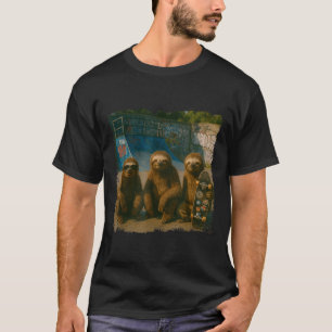 Cool Sloths Skatepark Vintage Photo  T-Shirt