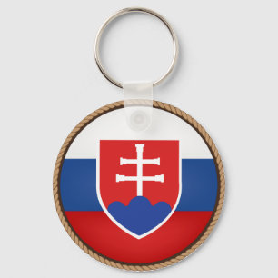 Cool Slovakia Flag Seal Keychain