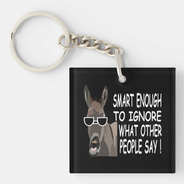 Cool Smart Donkey Keychain (Front)