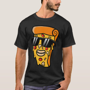 COOL SMILED PIZZA SLICE WEARING GLASSES T-Shirt