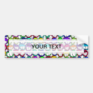 COOL SMILING FACES GROUP BUMPER STICKER