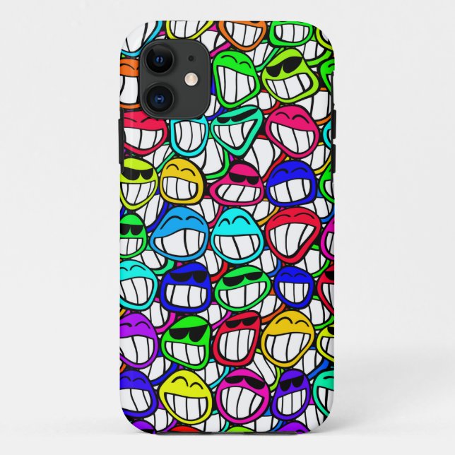 COOL SMILING FACES GROUP Case-Mate iPhone CASE (Back)