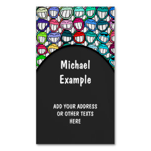 COOL SMILING FACES GROUP II + your idea Magnetic Business Card