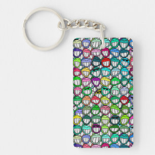 COOL SMILING FACES GROUP KEYCHAIN