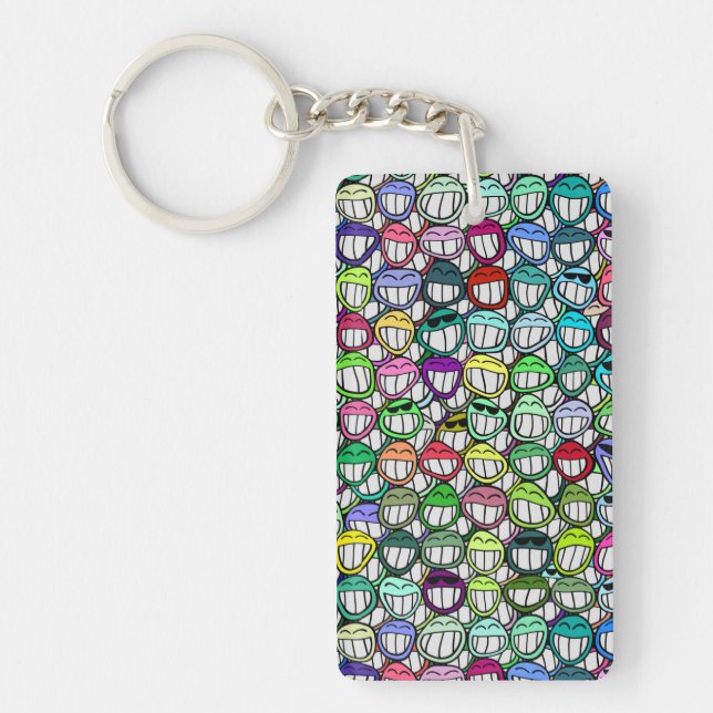 COOL SMILING FACES GROUP KEYCHAIN (Front)