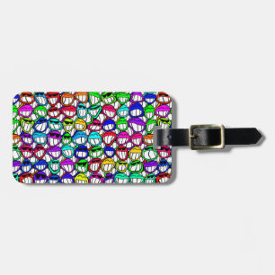 COOL SMILING FACES GROUP LUGGAGE TAG