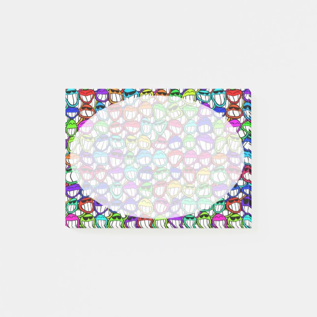 COOL SMILING FACES GROUP POST-IT NOTES (Front)