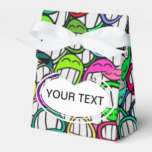 COOL SMILING FACES GROUP + your text Favor Box