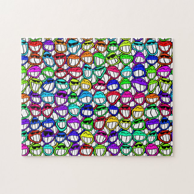 Cool Smiling Faces Jigsaw Puzzle (Horizontal)