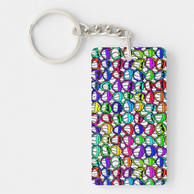 Cool Smiling Faces Keychain (Front)