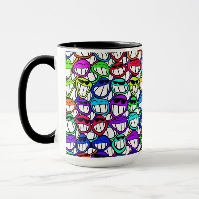 Cool Smiling Faces Mug (Left)