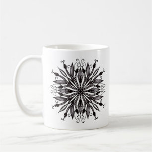 Cool Snakes Black And White Botanical Gothic Coffee Mug