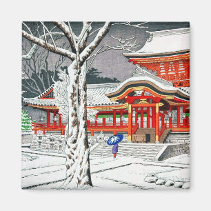 Cool snow in iwashimizu hachiman shrine kyoto magnet