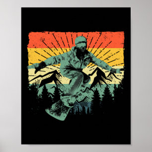 Cool Snowboard Art Men Women Snowboarding Snowboar Poster