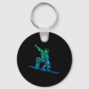 Cool Snowboarder Apparel And Gift Ideas Men's Snow Keychain