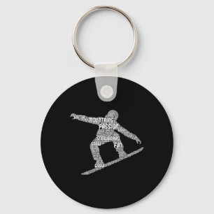 Cool Snowboarder Apparel And Gift Ideas Men's Uni  Keychain