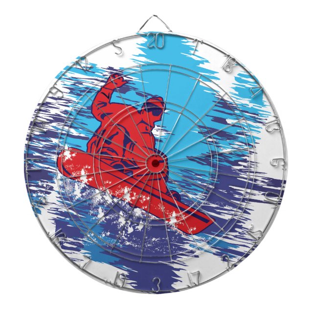 Cool Snowboarder Dartboard (Front)