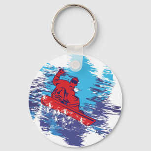 Cool Snowboarder Keychain