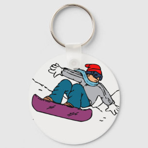 Cool Snowboarder   snowboarding gift   winter love Keychain