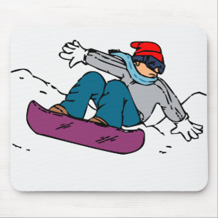Cool Snowboarder   snowboarding gift   winter love Mouse Pad