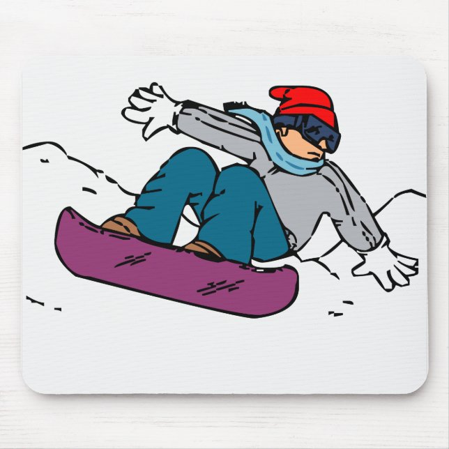 Cool Snowboarder | snowboarding gift | winter love Mouse Pad (Front)