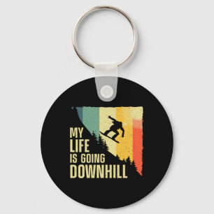 Cool Snowboarding Art For Men Women Snow Board Sno Keychain