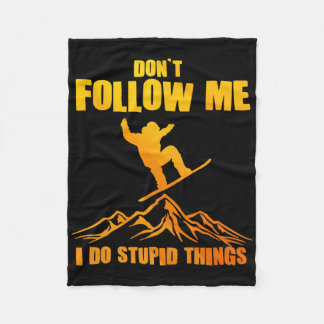 Cool Snowboarding Art For Men Women Snowboard Snow Fleece Blanket