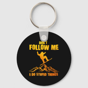 Cool Snowboarding Art For Men Women Snowboard Snow Keychain
