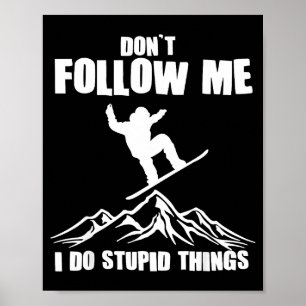 Cool Snowboarding Art For Men Women Snowboard Snow Poster