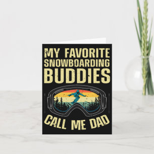 Cool Snowboarding Art Men Dad Father Snowboard Sno Card