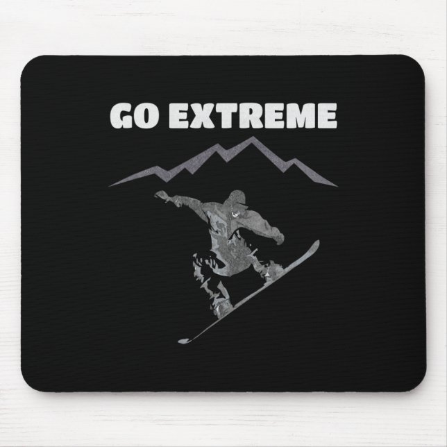 Cool Snowboarding Design  Mouse Pad (Front)