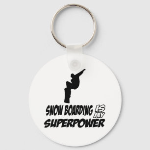 Cool Snowboarding designs Keychain