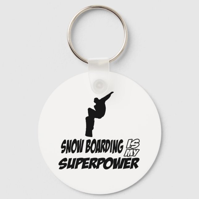 Cool Snowboarding designs Keychain (Front)