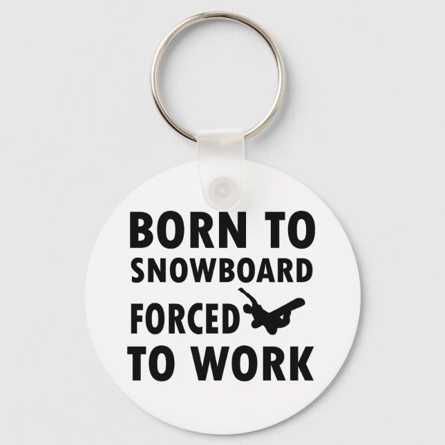 Cool Snowboarding Designs Keychain (Front)