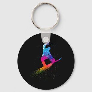 Cool Snowboarding For Men Women Kids Snowboard Sno Keychain
