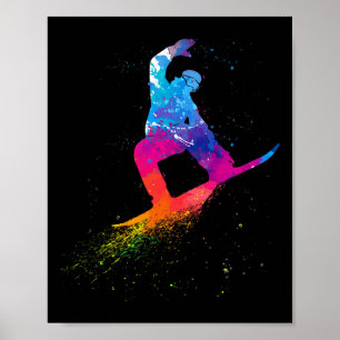 Cool Snowboarding For Men Women Kids Snowboard Sno Poster